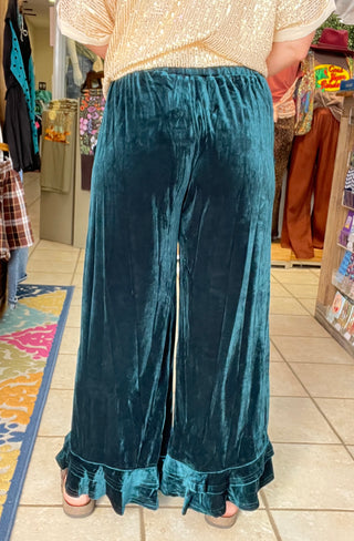 Enchanted Emerald Embroidered Pants