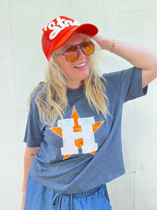 H Star Houston Baseball Boxy Tee