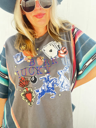 Born Lucky Maverick Serape Poncho
