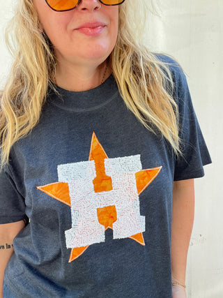 H Star Houston Baseball Boxy Tee