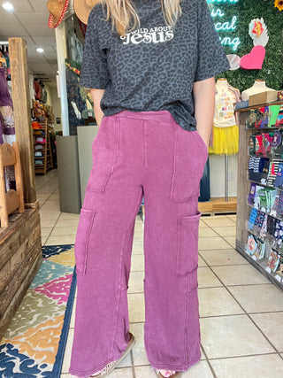 Weekend Wash Cargo Pants [Plum]
