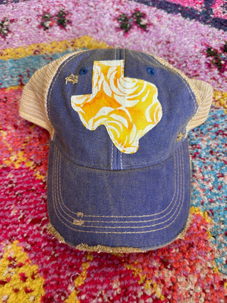 New Yellow Rose Dirty Trucker Hat