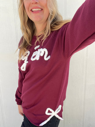 Custom Yarn Bow Pullover