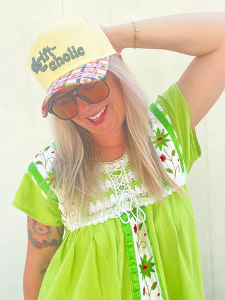 Thrift-aholic Embroidered Trucker Hat