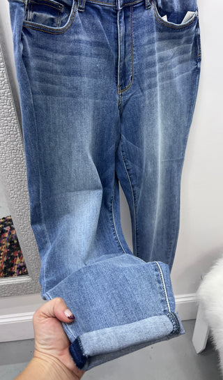 Queen Size Cuffed Jeans