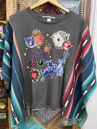 Born Lucky Maverick Serape Poncho