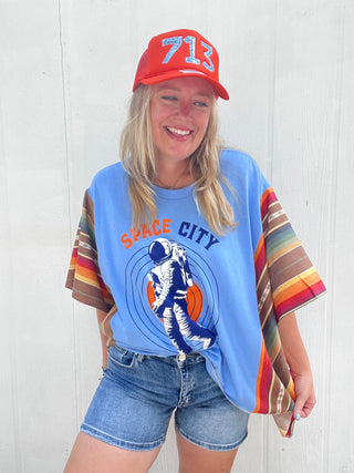 Space City Sol Serape Poncho