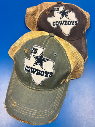Dallas Football Dirty Trucker Hat [White]