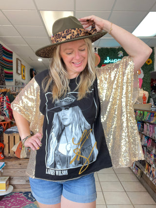 Lainey Reworked Sequin Poncho Top