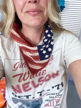 USA Crochet Flag Bandana