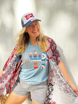 Americana Patchwork Kimono