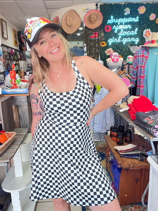 Checkmate Chic Active Dress