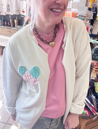 *True Treasure* Amen Quilted Cardigan [Medium]