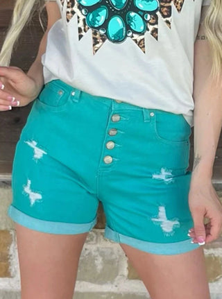 Color Me Pretty Shorts [Turquoise]