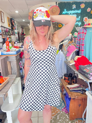 Checkmate Chic Active Dress