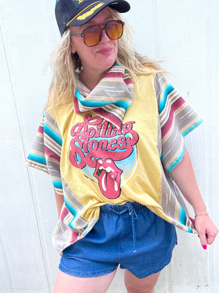 Rolling Stone Silverado Serape Remix Poncho