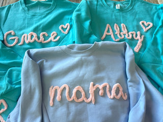 Custom Name Yarn Bow Pullover