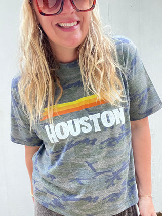 Retro Stripe Houston Boxy Tee