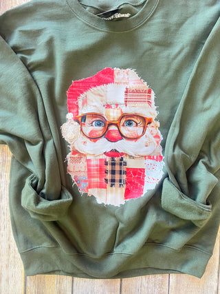 Patchwork Santa Pullover