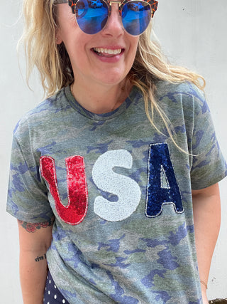 USA Sequin Tee