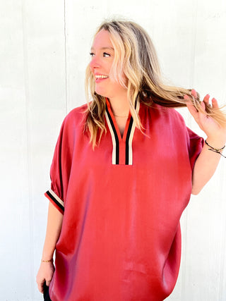 Shimmer Rose Luxe Top