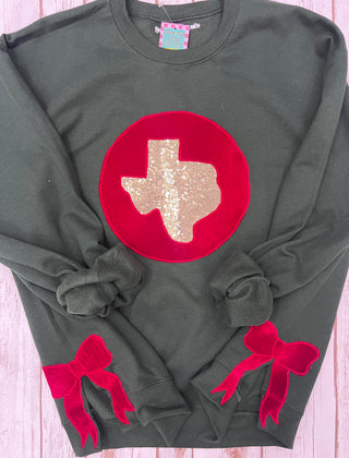 Velveteen Texas Bow Pullover