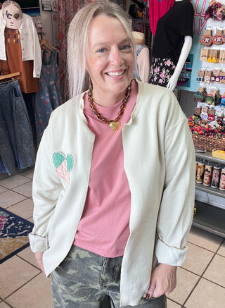*True Treasure* Amen Quilted Cardigan [Medium]