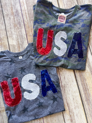 USA Sequin Tee