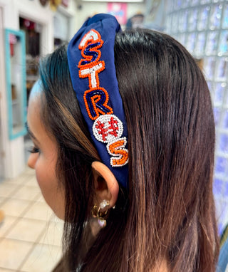 Houston Baseball Beaded Headband