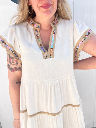 Morning Mist Linen Dress