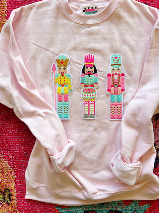 Nutcracker Chenille Patch Pullover [Light Pink]