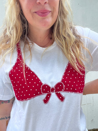 Knot Your Average Bikini Top Tee [Red]