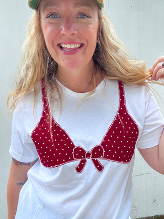Knot Your Average Bikini Top Tee [Red]