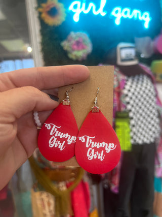 Trump Girl Teardrop Earrings