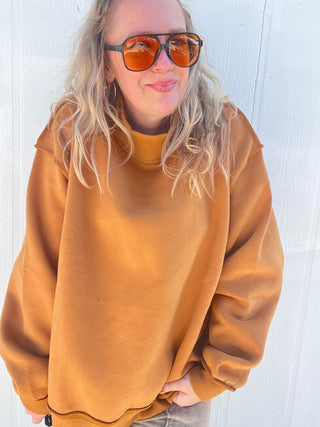 Camel Mockneck Pullover