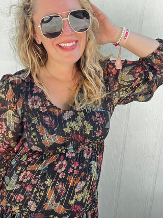 Fall in Bloom Maxi Dress