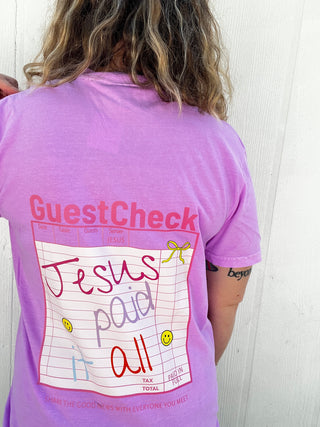Jesus Paid It All Tee [Purple]