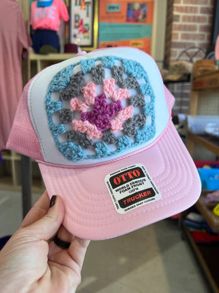 *True Treasure* Granny Square Foam Trucker Hat