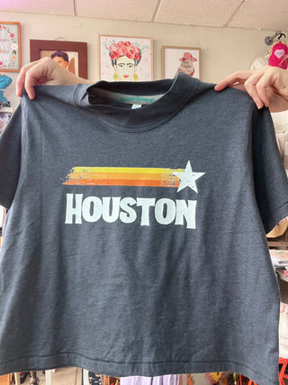 Retro Houston Boxy Cropped Tee