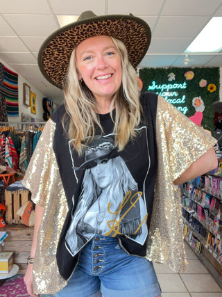 Lainey Reworked Sequin Poncho Top