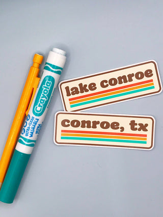 Retro Stripe Secret Sticker