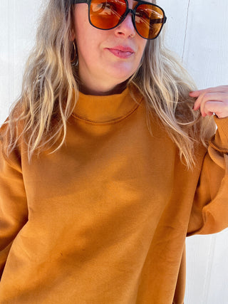 Camel Mockneck Pullover