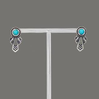 Follow Your Arrow Turquoise Stud Earrings