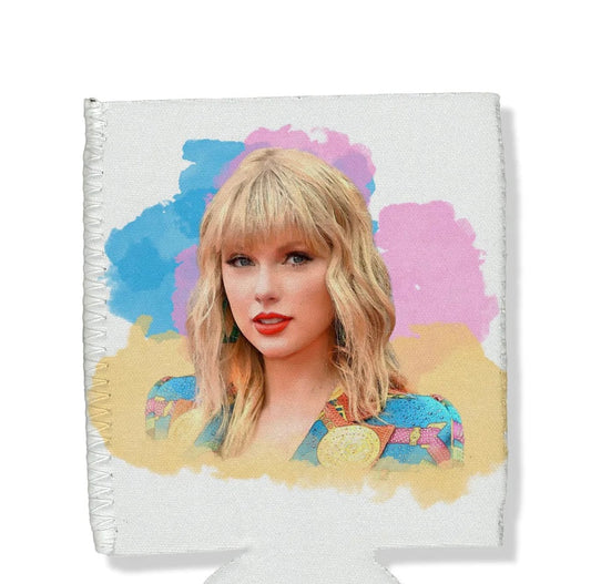 Taylor Swift Watercolor Can Holder