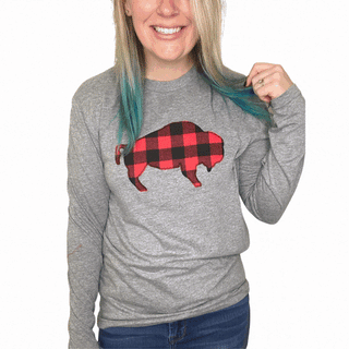 Buffalo Plaid Long Sleeve Tee