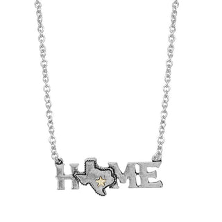 Texas is Home Hammered Necklace