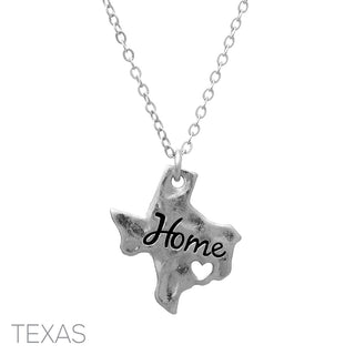 Home Is Where the Heart Is Texas Necklace