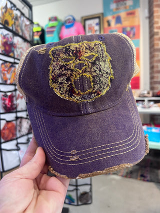 Purple Marble Dirty Trucker Hat