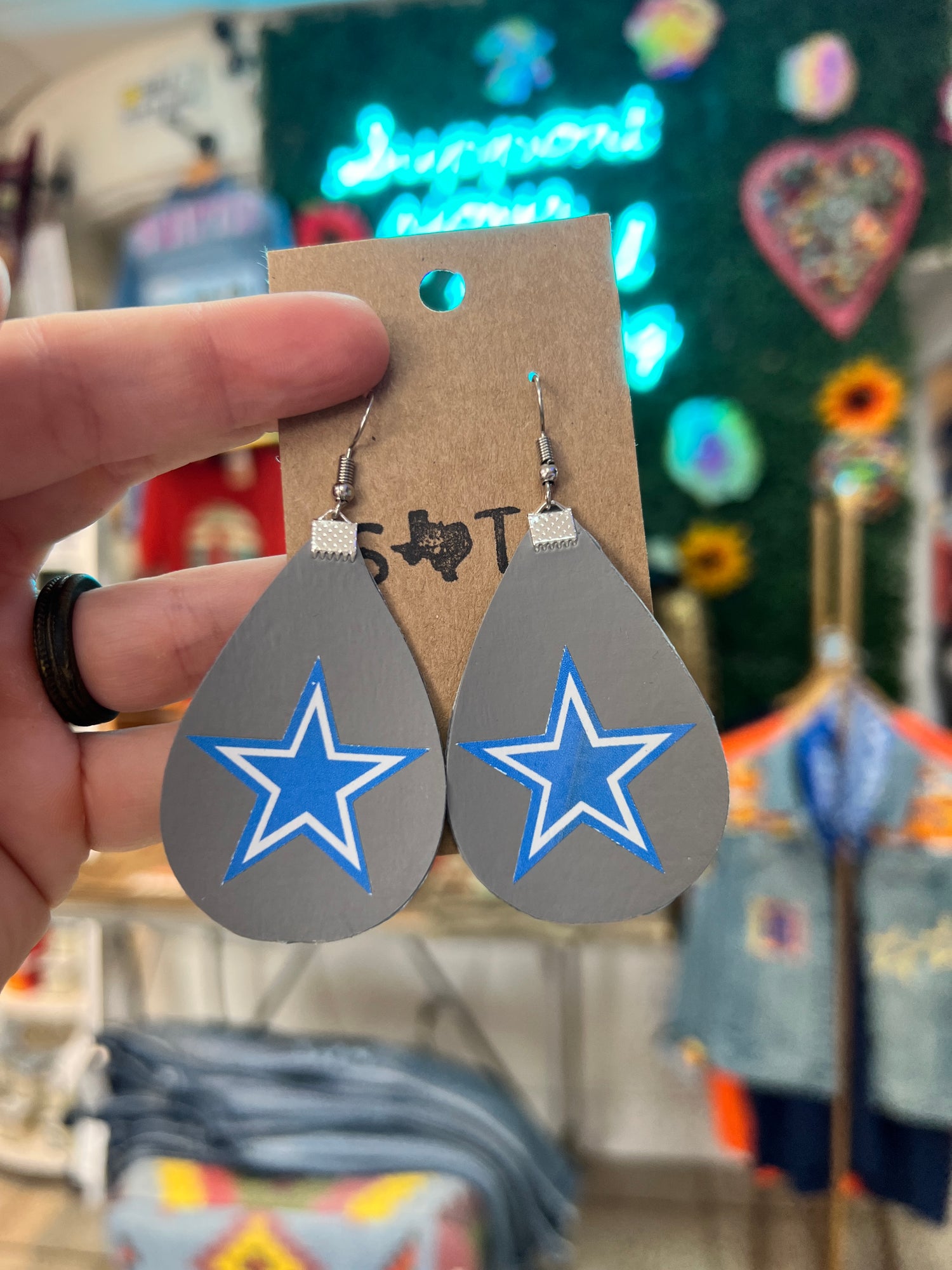 Dallas Cowboys Pride Womens Pierced Earrings