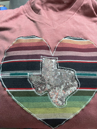 I Heart Texas Tee [Noche Sequin]